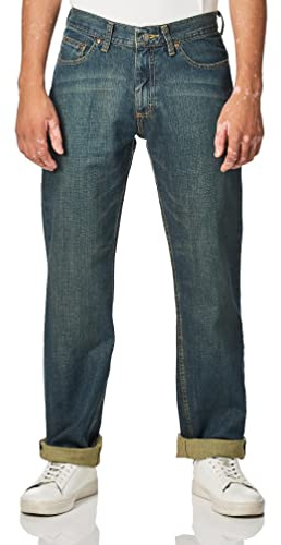 Lee Herr Premium Select Relaxed-Fit Straight Leg Jean, Rund midnatt, 32W X 34L