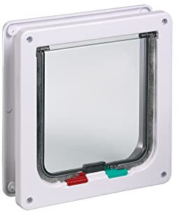 Karlie Katzentür 4-Wege-Verschluss für große Katzen B: 23.5 cm H: 25.2 cm weiss