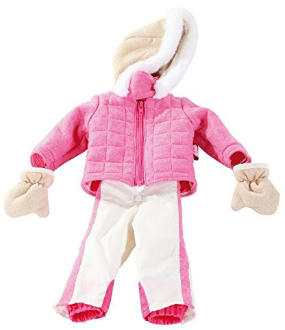 Götz 3402231 Kombination Skianzug Streif - Skibekleidung Puppenbekleidung Gr. XL - 3-teiliges Bekleidungs- und Zubehörset für Stehpuppen von 45 - 50 cm