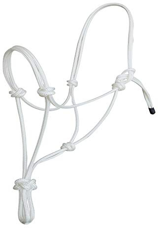 Hunters Saddlery Knotenhalfter für Pferde kompatibel mit Parelli Natural Horsemanship (Pony, Weiß)