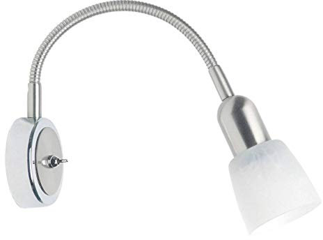 BRILLIANT lampe Sofia spot mural bras flexible et interrupteur fer/chrome | 1x D45, E14, 40W, adapté aux lampes à suspension (non inclus) | Échelle A ++ à E | Avec interrupteur à bascule