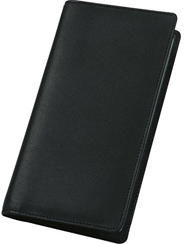 ALASSIO 41006 - Visitenkartenalbum aus FINEtouch-Lederimitat, Etui für Visitenkarten in schwarz, Visitenkartenetui ca. 20 x 11,5 x 1,5 cm, Visitenkartenmappe für 120 Karten