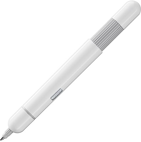 Lamy pico white Kugelschreiber – Innovativer Pocket Pen Kuli – mit einem Klick in Full-Size – Gehäuse aus Metall & Strichbreite M – inkl. Compactmine M 22 in schwarz