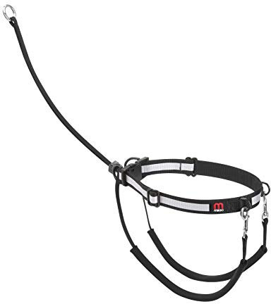 Mikki Dog, Puppy Anti Pull Harness Halter -No More Pulling, Tugging or Choking -Fit all Lead -Medium ,Black