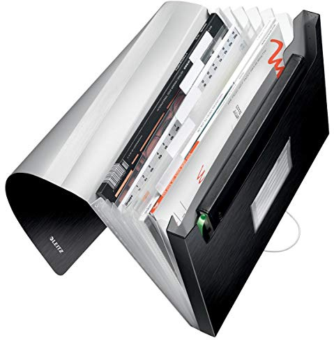 Leitz 39570094 – Fächermappe Akkordeon, PP, A4, schwarz