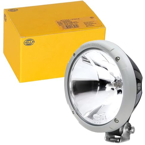 HELLA rund Zusatzscheinwerfer 12V - 24V Halogen 24W mit ECE Zulassung Rallye 3003 Compact: Scheinwerfer mit Fernlicht für LKW, NKW, SUV, Pickup, Offroad 4x4 - 1F3 010 119-101