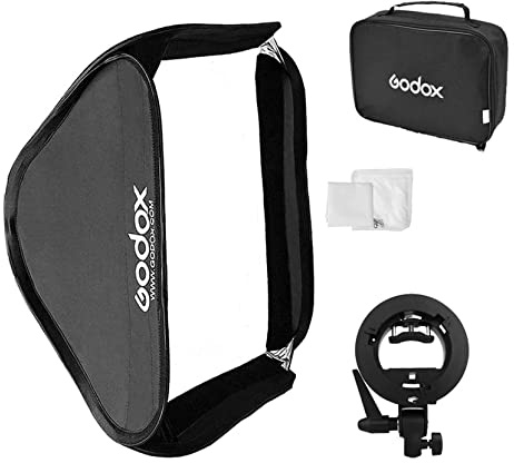 Godox Boîte à lumière kit de diffuseur avec support Bowens type S pour studio photo, 80cm x 80cm