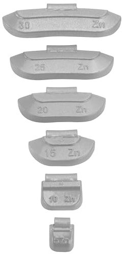 225x HASKYY Schlaggewichte Auswuchtgewichte Wuchtgewichte Sortiment für STAHLFELGEN // je 50 von 5g, 10g, 15g // je 25 von 20g, 25g und 30g
