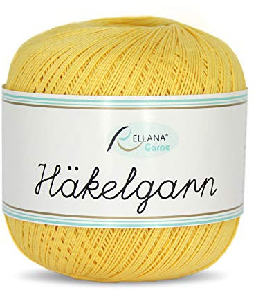 Häkelgarn Rellana, Filethäkelgarn, 50 Gramm, (21-gelb)