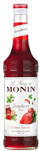 MONIN Sirop de Fraise pour Cocktail, Limonade et Eau Plate - Arômes Naturels - 70cl