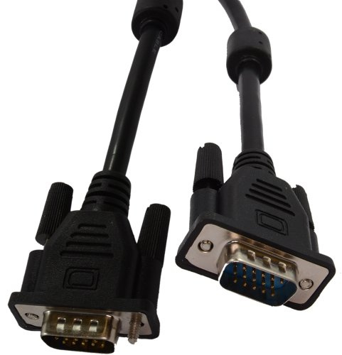 kenable SVGA PC Monitore Kabel 15 Polig Männlich Zum Männlich VGA Anschlusskabel 1 m Schwarz [1 Meter/1m]