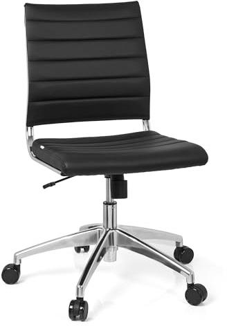 hjh OFFICE 720002 Chaise de Bureau Moderne Trisha Fauteuil de Direction avec revêtement en Similicuir, Rembourrage matelassé