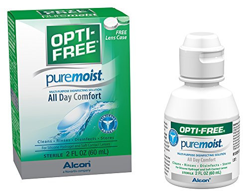 Opti-Free Puremoist Multi-Purpose Disinfecting Solution with Lens Case, 2-Ounces