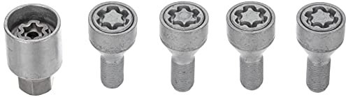 Farad 1-A1C/E STARLOCK 1CH. Starlock Antifurto Ruote per Autovetture con Serraggio a Bullone, 4 con 1 Chiave, M12x1,25; ES = 17 mm; L=22 mm