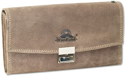 Woodland KELLNERBÖRSE TAXIBÖRSE Profi-Modell Weiches Büffelleder Dunkelbraun/Vintage-Effekt