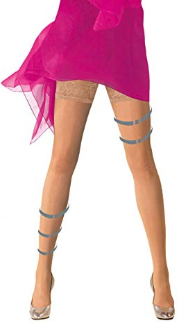 BAHNER Stützstrumpfhose Cellulite für Damen, Premium haltlose Strumpfhose, Strumpf, Strümpfe für Frauen, Figur formend, für schöne Beine, Entspannung der Beine, Shapingeffekt, blickdicht (XL, Make Up)