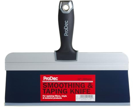 Cuchilla de acero al carbono ProDec de 12 para encintar y rellenar placas de yeso/paredes de yeso laminado