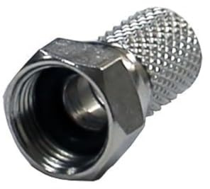 electrosmart Pack of 5 Screw on F Plug Connectors for Satellite & Cable TV - Internal Diameter 6.4mm fits most makes of RG6 / CT100 / WF100 / CAB100 / PF100 C From 6.5mm to 7.0mm in Diameter