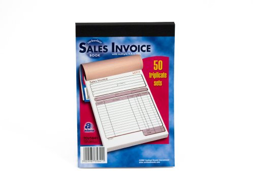 Pukka Pad, NCR Triplicate Sales Invoice Book 137 x 203mm Pack of 5
