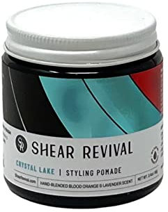 Shear Revival Crystal Lake Pomade – Medium Hold Water-Based Hair Styling for Men – Natural Shine, Plant-Based & Nourishing Formula – 96g