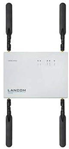 LANCOM IAP-822 Industire Access Point mit bis zu 867 MBit/s, Vier Reverse SMA-Antennenanschlüsse, PoE (IEEE 802.3at), Dual Concurrent WLAN (2,4 & 5 GHz) Active Radio Control (ARC), Weiß