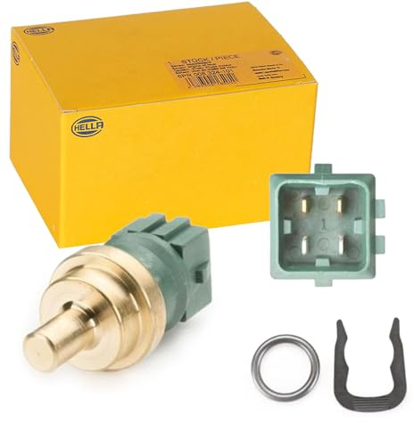 HELLA 6PT 009 107-541 Sensor, Kühlmitteltemperatur - 12V - 4-polig | Kompatibel mit: AUDI A3, A4 B5, A4 B5 Avant, A6 C4, A6 C4 Avant, A6 C5, A6 C5 Avant, A8 D2, CABRIOLET B3, TT, TT Roadster