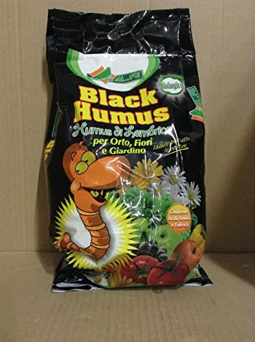 Alfe Black Humus di lombrico Biologico per orto,fiori e giardino 5 litri