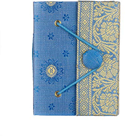 Fair Trade Tagebuch Sari mini 80 x 105 mm blau