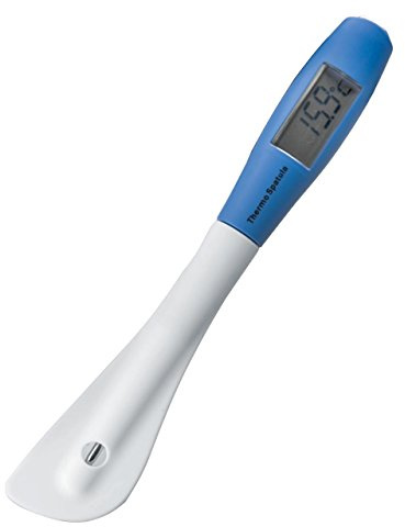 LACOR 62500 Silikonschaufel+thermometre mit Sonde 25 cm | Langlebiges Profi-Utensil; entwickelt für optimale Leistung und schnelle, unkomplizierte Reinigung in der Spülmaschine