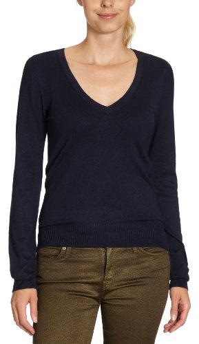 Vero Moda - Jersey con Cuello de Pico de Manga Larga para Mujer