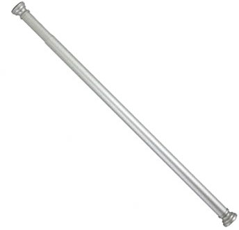Extra Dick Alu Duschvorhangstange Eloksiert Chrom Matt 140-250 cm Silber Matt Teleskopstange Klemmstange Wannen Stange für Badewannen und Dusche