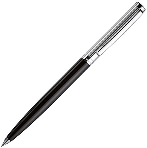 Otto Hutt design 01 Druckbleistift 002-61017 – Bleistift mit hochwertiger Beschichtung und glänzender Oberfläche in der Farbe Schwarz – Mit 0,7-Millimeter-Minen und Radiergummi