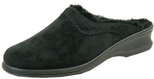 Rohde Farun, Damen Warm gefüttert Pantoffeln Hausschuhe, Schwarz (Schwarz 90), 39 EU (5.5 UK)