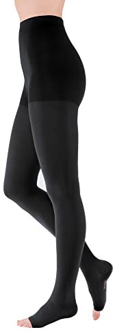 medi mediven comfort Kompressionsstrumpfhose ohne Spitze Unisex | Medizinische Kompressionsstrümpfe CCL2 für Damen und Herren | Schwarz | Größe II