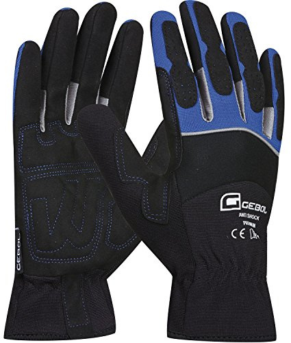 Arbeitshandschuh ANTI SHOCK PREMIUM | Größe 10 (XL) | blau/schwarz | vibrationsdämpfend | 1 Paar