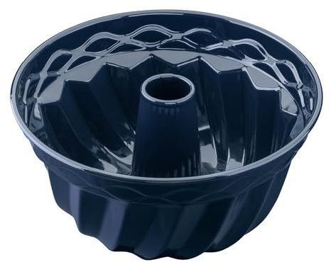 Dr. Oetker Guglhupf Backform Ø 24 cm Back-Liebe Emaille – Schnitt- & kratzfeste Gugelhupf Form mit Emaille – 24er Gugelhupfform in Dunkelblau