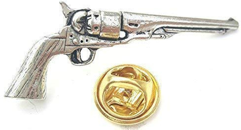 Emblems-Gifts Smith n Wesson Gun Handgefertigt aus Englisch Zinn in UK Abzeichen 59mm Button Abzeichen + Geschenkbeutel