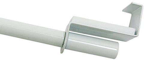 Gardinia Tringle de vitrage, Fixation par Serrage, Barre Extensible, Pose sans vis et sans perçage, Diamètre: 9 mm, Longueur: 120-160 cm, Métal, Blanc