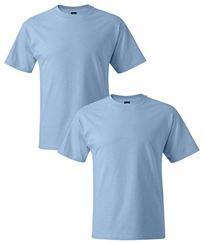 Hanes Beefy T-shirt herr, kortärmad tröja, Ljusblått, M