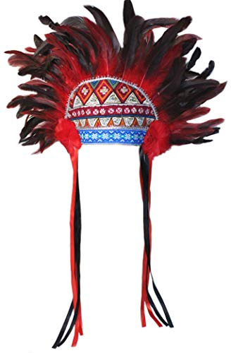 Inka-Kopfschmuck, sortierte Farben, Indianer, Inka, Maja (rot)