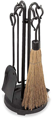 Pilgrim Wood Stove Tool Set 18000 Holzofen Werkzeugset Kompakt, Geschmiedetes Gusseisen-Unterteil, Vintage Eisen, 23 Tall
