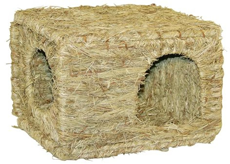 Kerbl Grashaus XL (für Kaninchen/Nagetiere, natürlich getrocknetes Gras, für den Verzehr geeignet, frei von Draht-/Kunststoffteilen, 37x30x28 cm) 82789, 1 Stück (1er Pack)