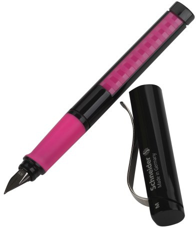 Schneider Füllhalter (Patronenfüllsystem) Base Neon, M, schwarz / neonpink