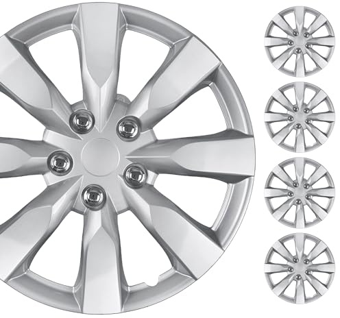 BDK Hubcaps Wheel Covers for Toyota Corolla 16” – Four (4) Pieces Corrosion-Free & Sturdy – Full Heat & Impact Resistant Grade – Replacement, 4 Pack