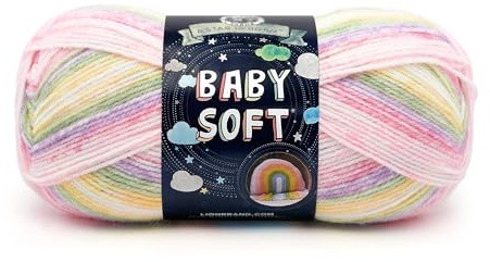 Lion Brand Yarn, Baby Soft Baby Blanket Yarn for Crocheting, Knitting, and Crafts, Circus Print, 1 Pack