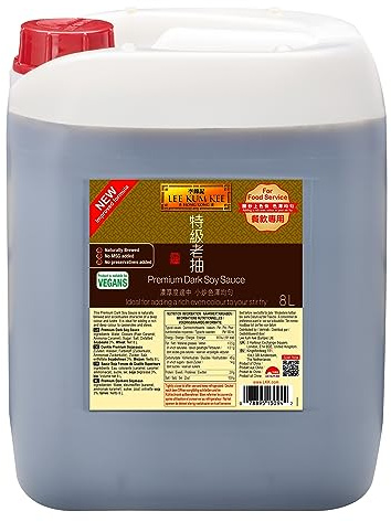 Lee Kum Kee Dunkle Sojasauce Premium – Würzsauce auf Sojabasis – Kanister – 1 x 8 l