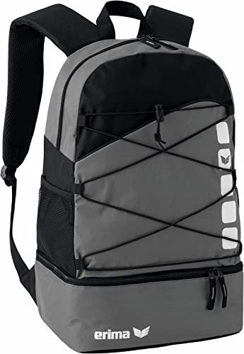 Erima Unisex CLUB 5 Multifunktionsrucksack mit Bodenfach (723344), granit/schwarz, 1