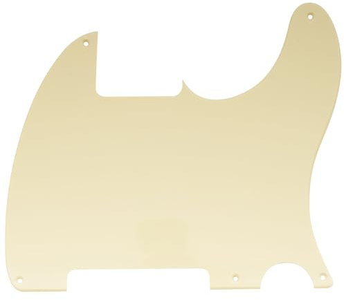 Musiclily 5 Löcher Vintage TL Pickguard Schlagbrett 1 lagig Crème | für Fender American/Mexikanische 50s Esquire E-Gitarre