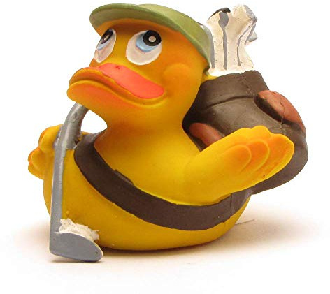Duckshop I Badeente Golfer I Quietscheente I Quietscheentchen L 7cm I Geschenk für Sportler I Präsent Sammler
