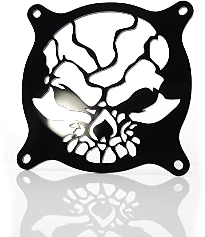 Custom Acrylic Fractured Skull Computer Fan Grill 80mm